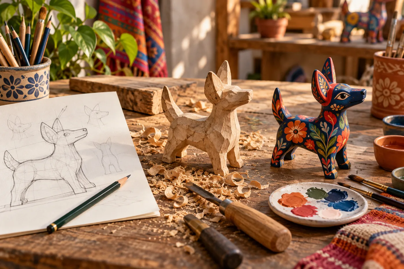 Proceso de convertir una idea artesanal en un souvenir