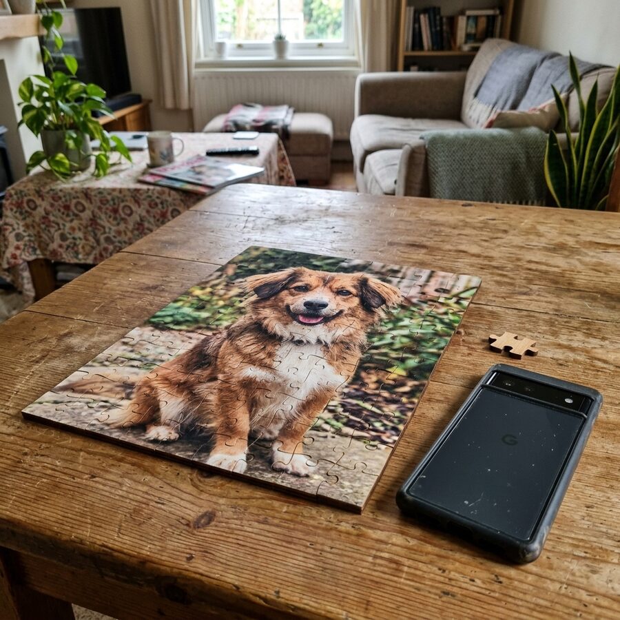 Foto cliente rompecabezas perro Max
